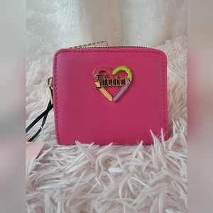 Juicy Couture Pink Flash Love Mode Small Zip Around Wallet